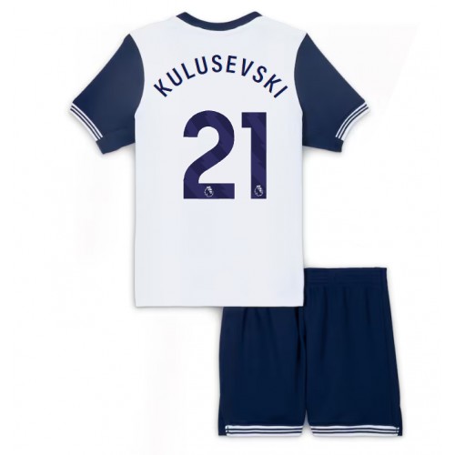 Dres Tottenham Hotspur Dejan Kulusevski #21 Domaci za djecu 2024-25 Kratak Rukav (+ kratke hlače)